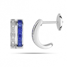 Boucles d'oreilles Saphir