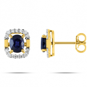 Boucles d'Oreilles Saphir