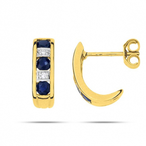Boucles d'Oreilles Saphir