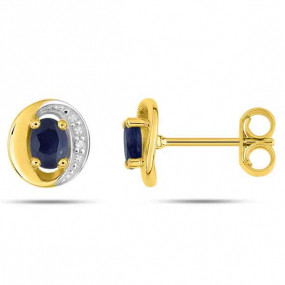 Boucles d'Oreilles Saphir