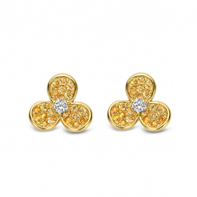Boucles d'oreilles Saphir Jaune