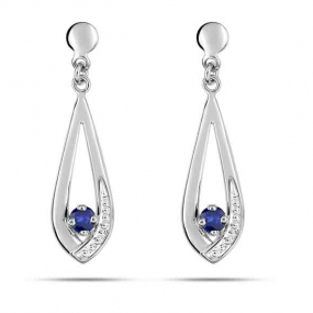 Boucles d'Oreilles Saphir