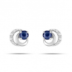 Boucles d'Oreilles Saphir