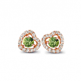 Boucles d'oreilles saphir vert et