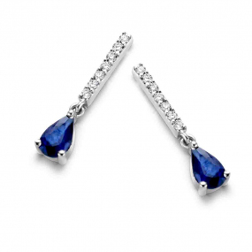 Boucles d'Oreilles Saphirs