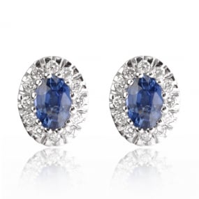 Boucles d'oreilles saphirs