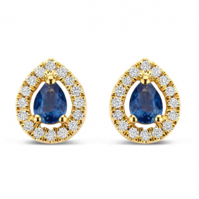 Boucles d'oreilles Saphirs et Diamants similaire