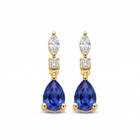 Boucles d'oreilles Saphirs et Diamants similaire