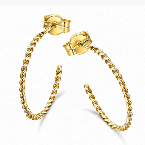 Boucles d'oreilles spirale en or