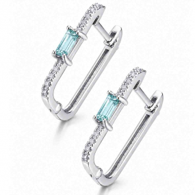 Boucles d'oreilles Topaze et Diamants