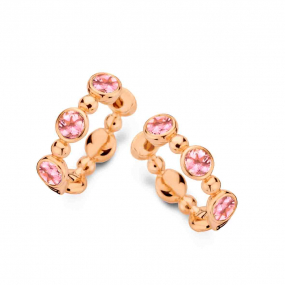 Boucles d'oreilles Tourmaline Rose - One