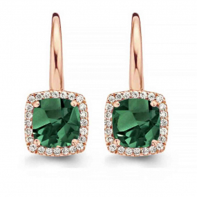 Boucles d'oreilles Tourmaline Verte et