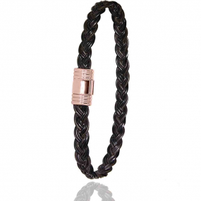 Bracelet Albanu �l�phant tress� en or rose