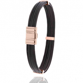 Bracelet Albanu poils d'lphant fermoir or