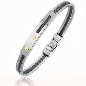 Bracelet homme acier inoxydable cable Influences