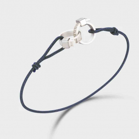 Bracelet cordon gris - Unknowbrand Bind Me Argent
