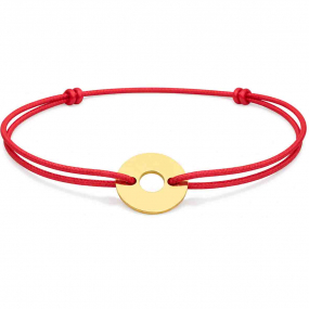 Bracelet cordon rouge avec jeton similaire