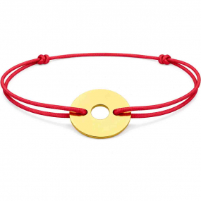 Bracelet cordon rouge avec jeton similaire