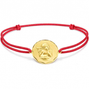 Bracelet cordon rouge motif ange  similaire