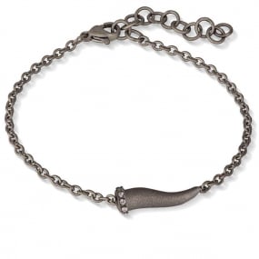Bracelet corne Mano J en titane et diamants blancs