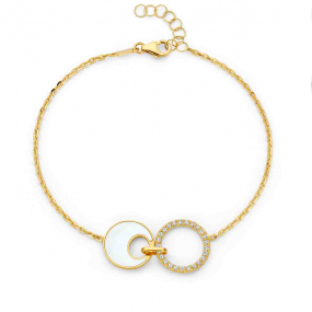 Bracelet nacre et diamants