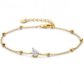 Bracelet en argent plaqué or jaune et oxydes - Naiomy