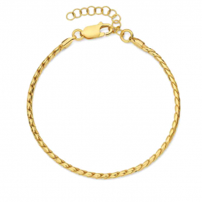 Bracelet en argent plaqu or jaune- Naiomy