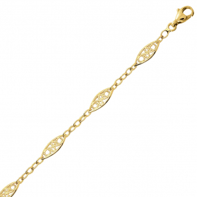 Bracelet en or 9 carats maille en compl�ment