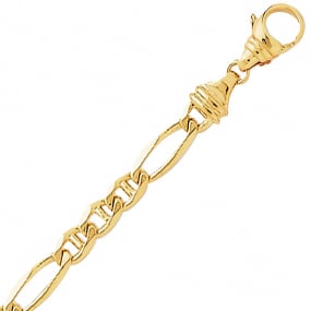 Bracelet en or maille marine alterne 4.5mm