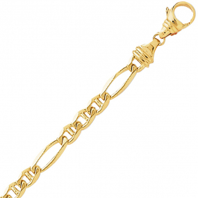 Bracelet en or maille marine alterne 4mm