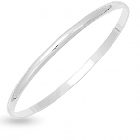 Bracelet fil demi jonc argent 4mm