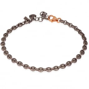 Bracelet Homme Mano J homme Grain de Caf - titane et or 9 kt - diamant noir