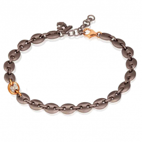 Bracelet Grain de caf� - titane et or 9ct