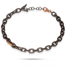 Bracelet Homme Mano J - Titane - Diamants Bruns