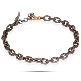 Bracelet Homme Mano J - Titane - Diamants Noirs