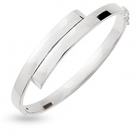 Bracelet jonc argent Tube de 6 x 2.3 mm