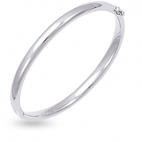 Bracelet jonc ouvrant argent tube ovale similaire