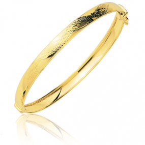 Bracelet jonc ouvrant sur charni�re or similaire