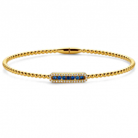 Bracelet jonc saphir bleu et diamants similaire