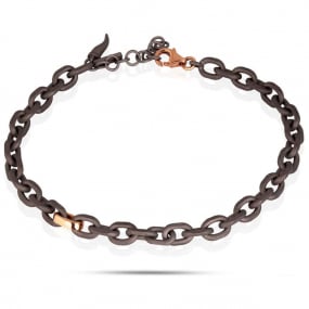 Bracelet mano J - Titane et or