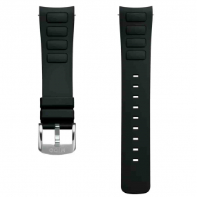 Bracelet Multifort TV Big Date caoutchouc noir 22mm