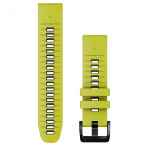 Bracelet QuickFit, 22mm, Silicone, Jaune / Graphite - Garmin