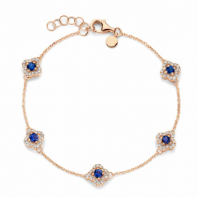 Bracelet saphir bleu et diamants - One More
