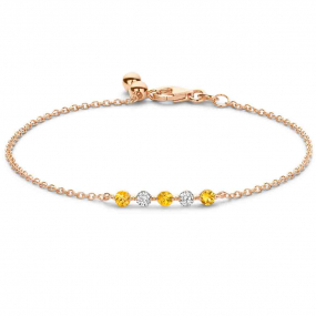 Bracelet saphir jaune et diamants - One
