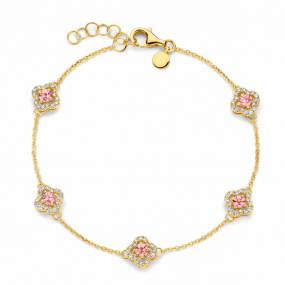 Bracelet saphir rose et diamants - One en compl�ment
