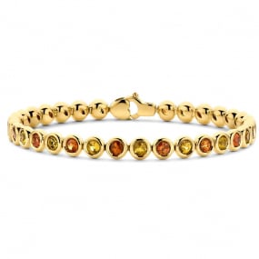 Bracelet Tennis Saphirs Orange et Jaune similaire