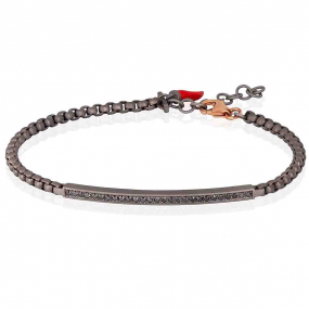 Bracelet Titane Mano J Scooby Doo - Titane et Or et Diamants Noirs