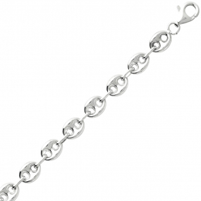 Chaine Argent Maille Grain de Caf�