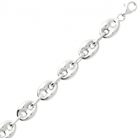 Chaine Argent Maille Grain de Caf�