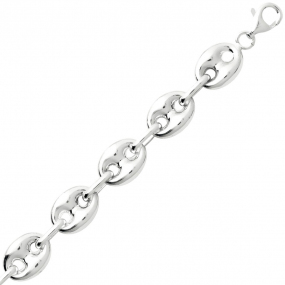 Chaine Argent Maille Grain de Caf�